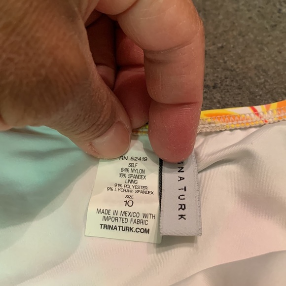 Trina Turk bikini bottom with gold hardware - Picture 3 of 9